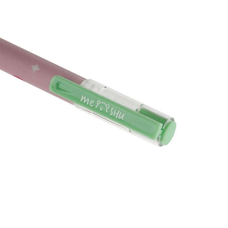 Ручка гелевая стираемая MESHU "Sweet paws" синяя, 0,5мм, корпус ассорти 