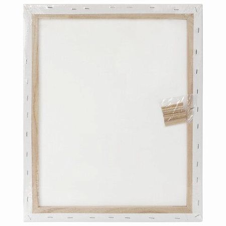 Холст на подрамнике BRAUBERG ART DEBUT, 40х50см, грунтованный, 100% хлопок, мелкое зерно, 191024