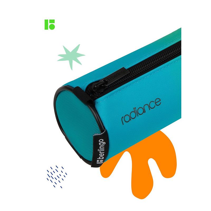 Пенал 1 отделение, 210*60 Berlingo "Radiance", полиэстер, зеленый 