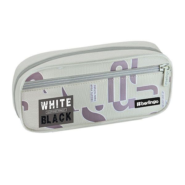 Пенал 1 отделение, 1 карман, 220*95*50 Berlingo "Trendy Beige", полиэстер, откидная планка