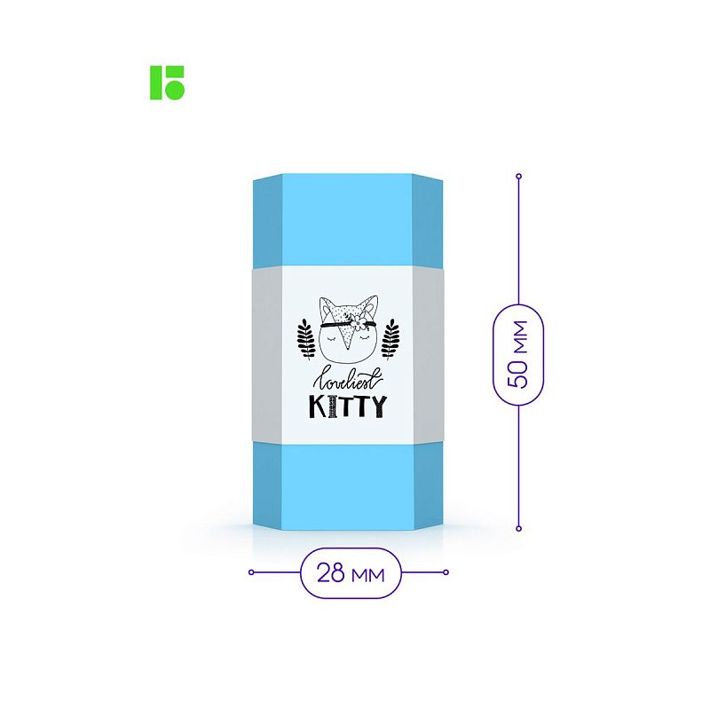 Ластик Berlingo "Pastel", 6шт., термопластичная резина, 50*28*12мм, пластиковая коробка 