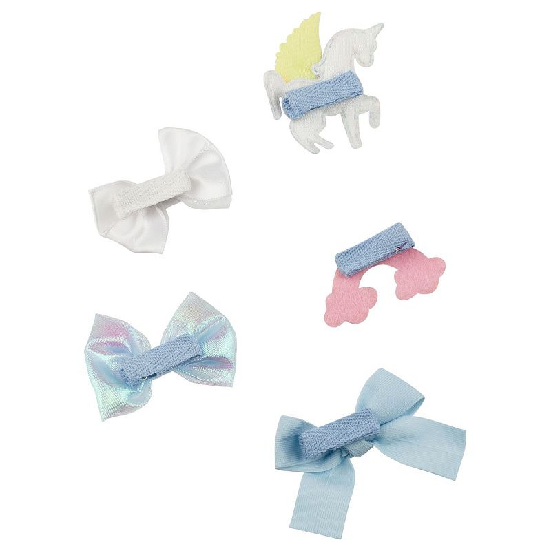 Заколки для волос MESHU, с топпером, синие, 5шт., европодвес