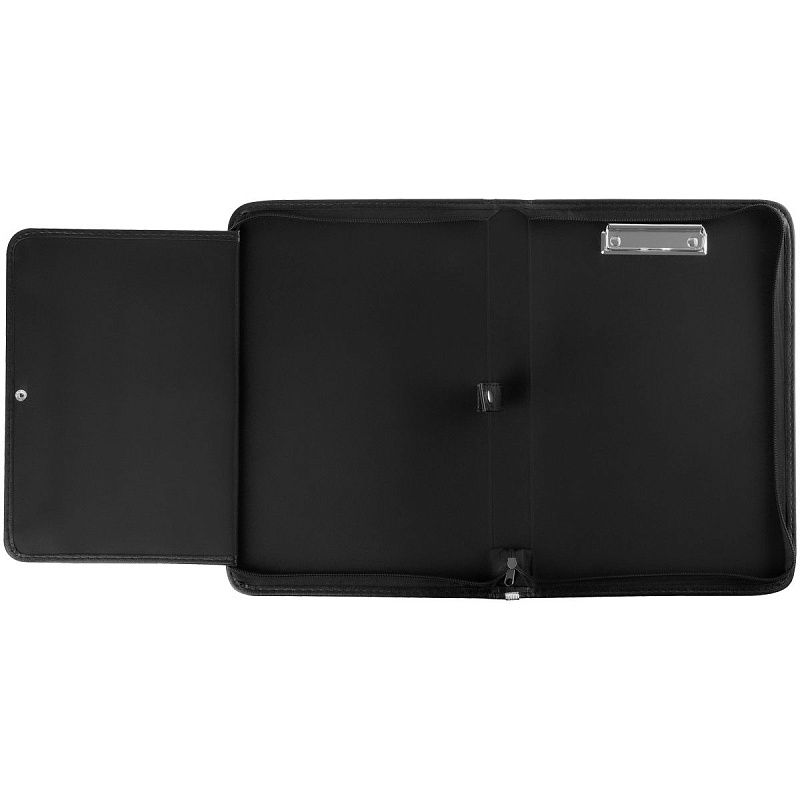 Папка деловая OfficeSpace "Venezia" кожзам, на молнии, зажим для бумаг 