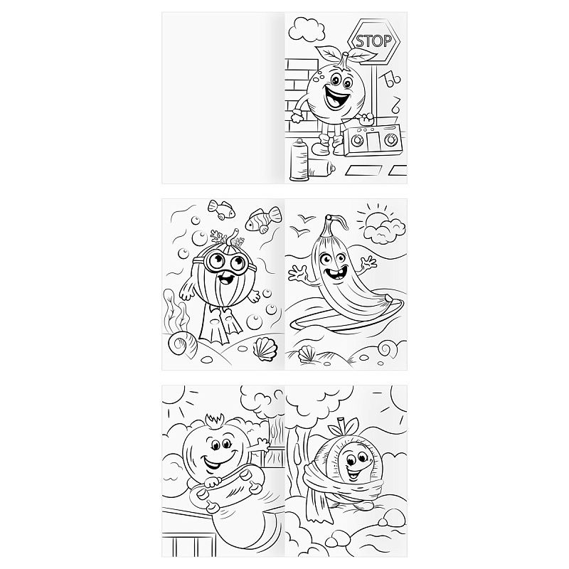 Раскраска А4,  8 стр., ТРИ СОВЫ "Вкусная раскраска"