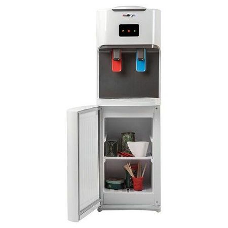 Кулер для воды HOT FROST V115CE, напольный, НАГРЕВ/ОХЛАЖДЕНИЕ ЭЛЕКТРОННОЕ, шкаф, 2 крана, белый, 120211505