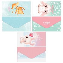 Конверт для денег MESHU "Cute friends" 85*164мм, глянцевая ламинация, 3 дизайна