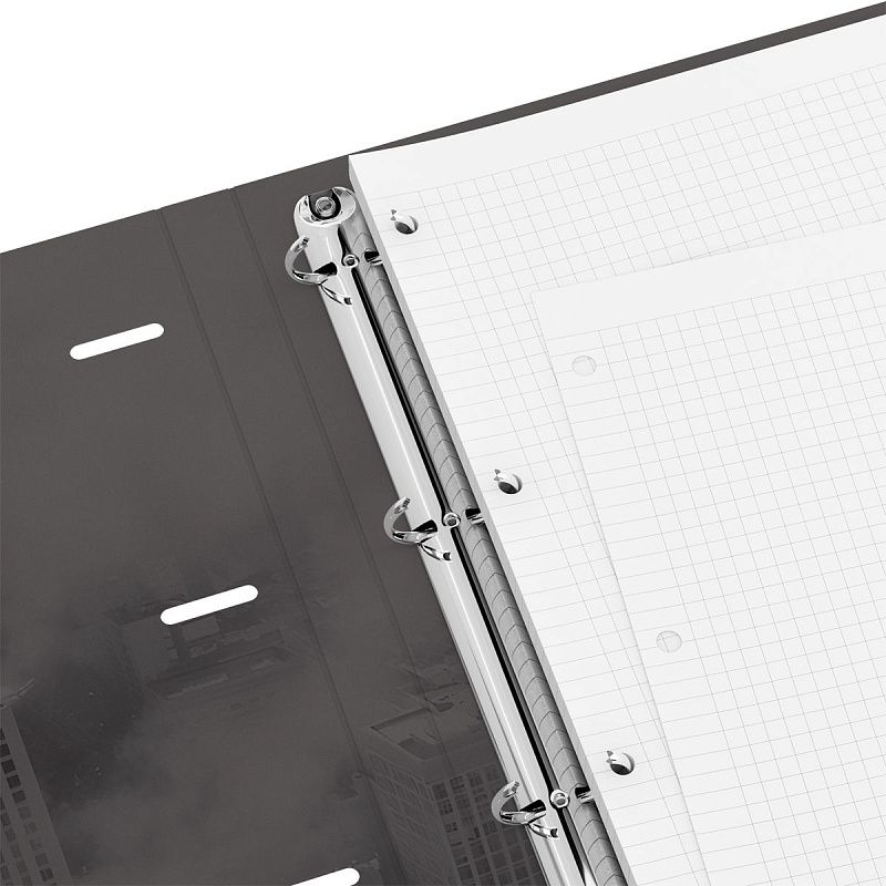 Тетрадь на кольцах А4, 120л., BG "City", картон, матовая ламинация