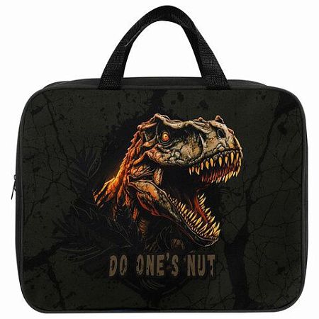 Папка на молнии с ручками BRAUBERG А4, 1 отделение, полиэстер, 80мм, Dino attack, 272179 