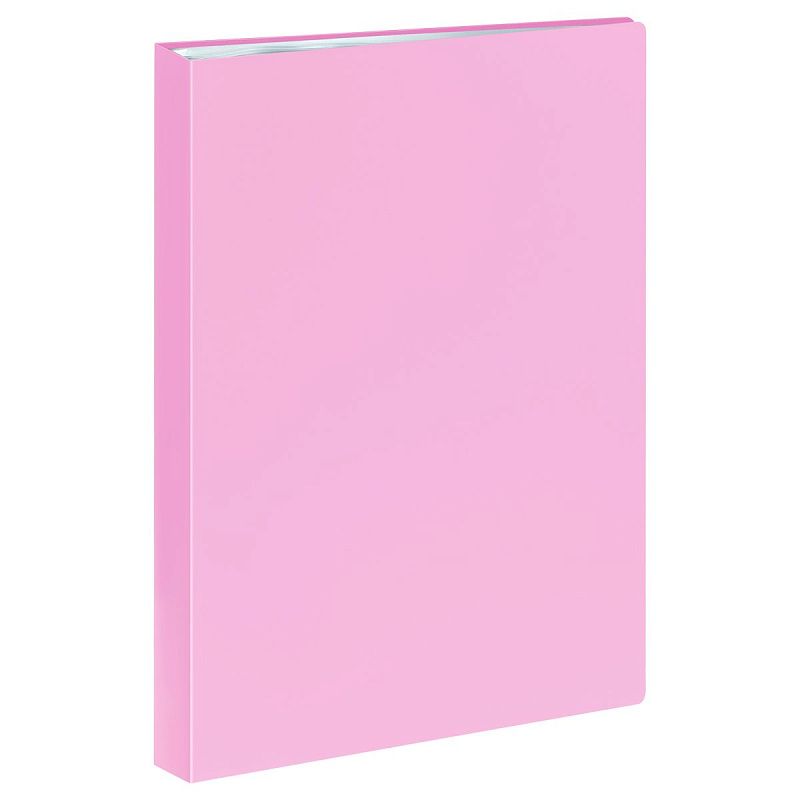 Папка с 60 вкладышами СТАММ А4, 21мм, 500мкм, пластик, пастель, розовая