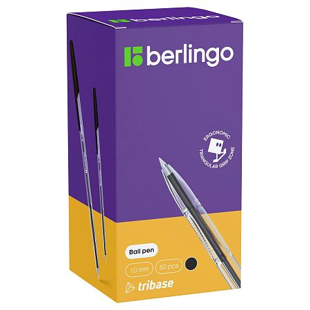 Ручка шариковая Berlingo "Tribase" черная, 1,0мм 