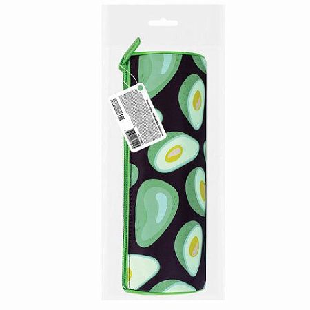 Пенал-тубус BRAUBERG, с эффектом SOFT TOUCH, полиэстер, "Black Avocado", 22х8 см, 270061 