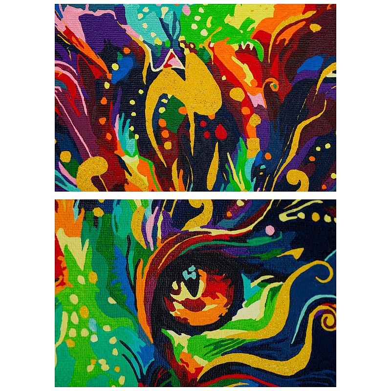 Картина по номерам на холсте с глиттером ТРИ СОВЫ "Кот-холи", 40*50, с акриловыми красками и кистями