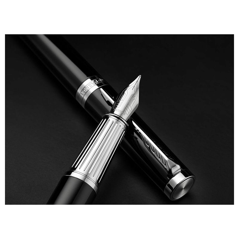 Ручка перьевая Parker "Ingenuity Black CT" 0,8мм, подарочная упаковка 