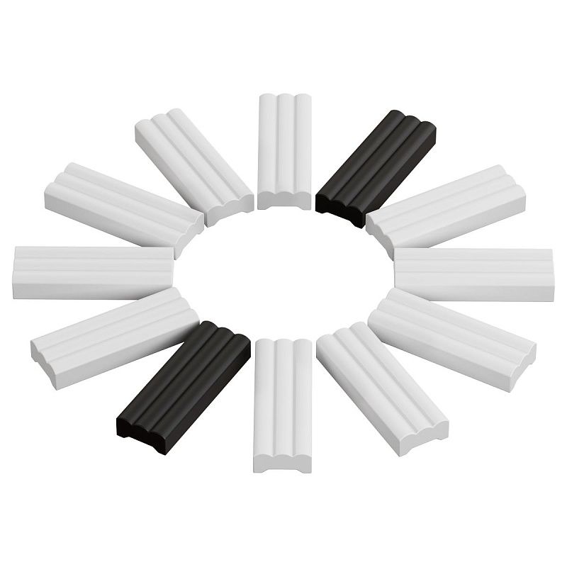 Пластилин Гамма "Классический", 10 белых+2 черных брус., 240г, со стеком, картон. упаковка