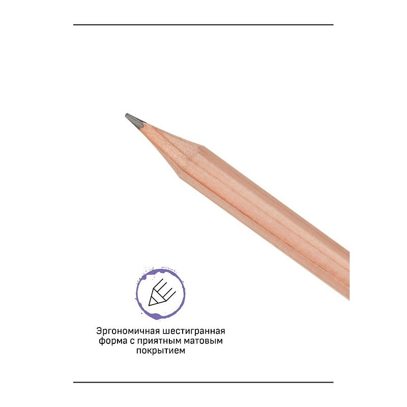 Карандаш ч/г Гамма "Старый мастер", F, заточен. 