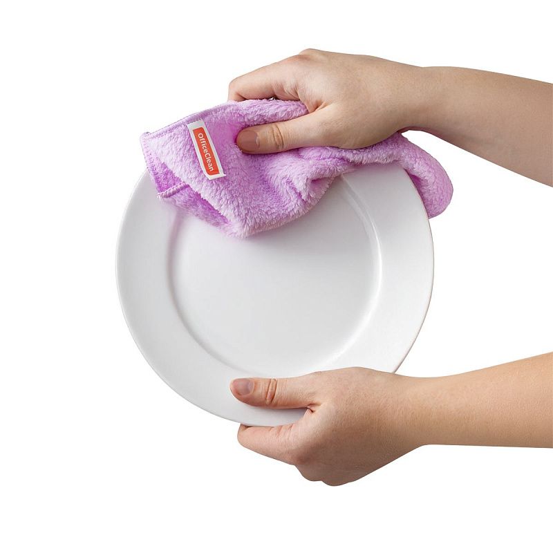 Салфетки для уборки OfficeClean, "Универсальные", набор 5шт., мягкая микрофибра, 30*30см, европодвес, цвет ассорти