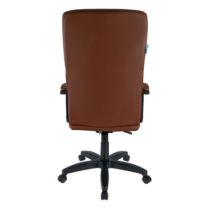 Кресло руководителя Helmi HL-E80 "Ornament" LTP, экокожа коричневая, мягкий подлокотник, пиастра