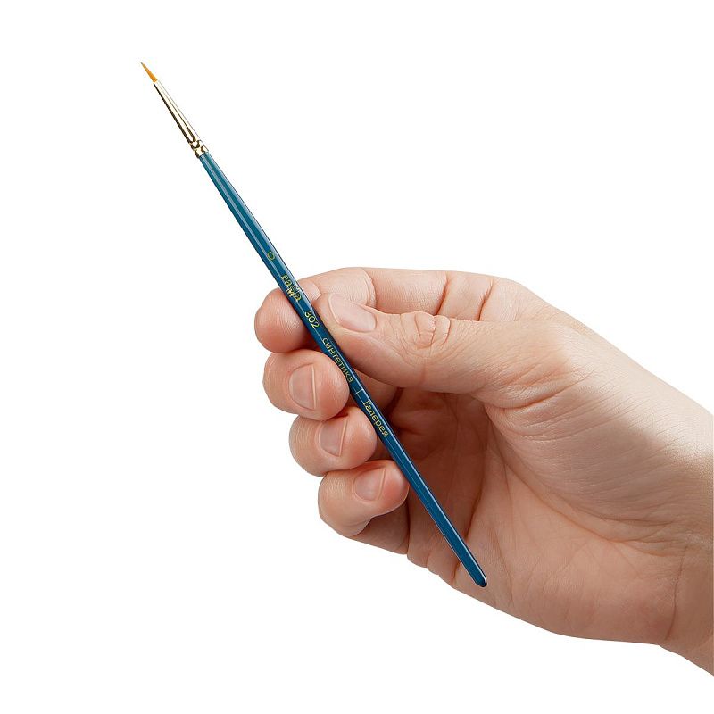 Кисть художественная синтетика Гамма "Галерея", круглая №0, короткая ручка