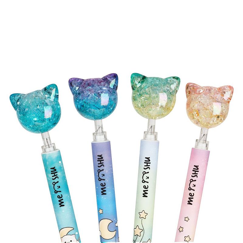 Карандаш механический MESHU "Cute Cats", печать на корпусе, 0,7мм, софт-тач, ассорти, с топпером 