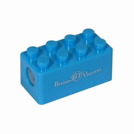 Точилка BRUNO VISCONTI EasySharp Лего, с контейнером, пластиковая, ассорти, 35-0046 