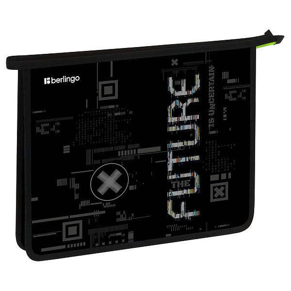 Папка для тетрадей 1 отделение, А5 Berlingo "FutureX", 240*205*40 мм, пластик, на молнии