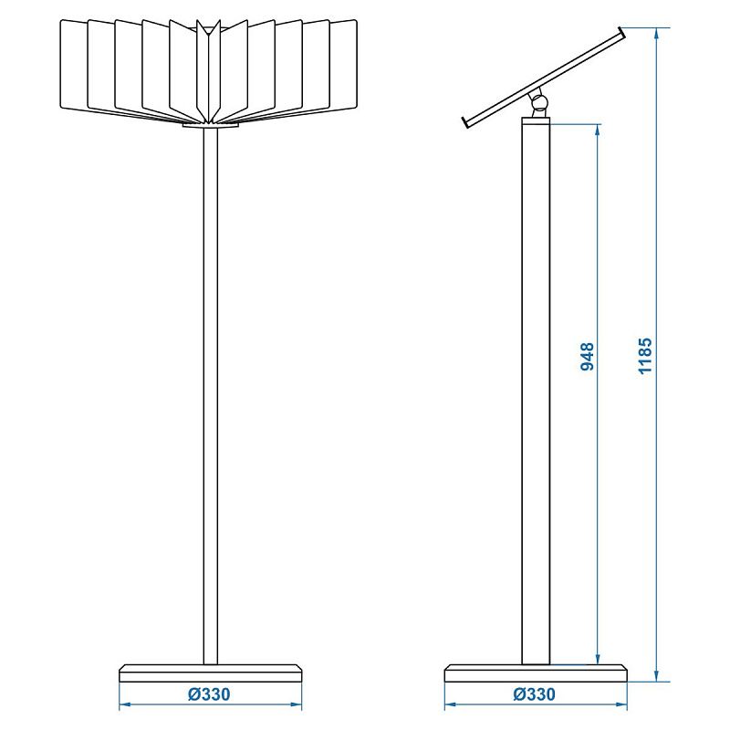 Демосистема напольная OfficeSpace с 10 черными панелями