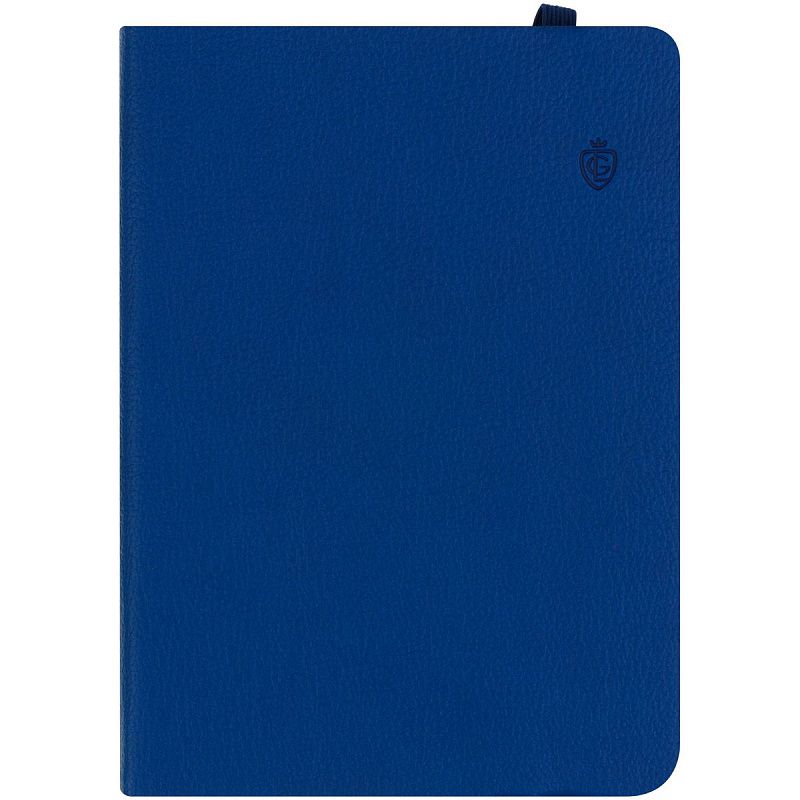 Записная книжка А6 80л. ЛАЙТ, кожзам, Greenwich Line "Classic. Blue", с резинкой, фактурное тиснение, блок в клетку