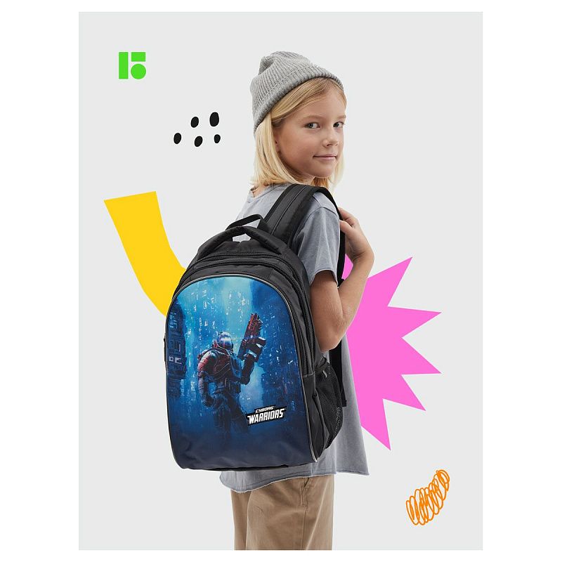 Рюкзак Berlingo inStyle "Warrior" 41*27*20 см, 3 отделения, 2 кармана, эргономичная спинка 