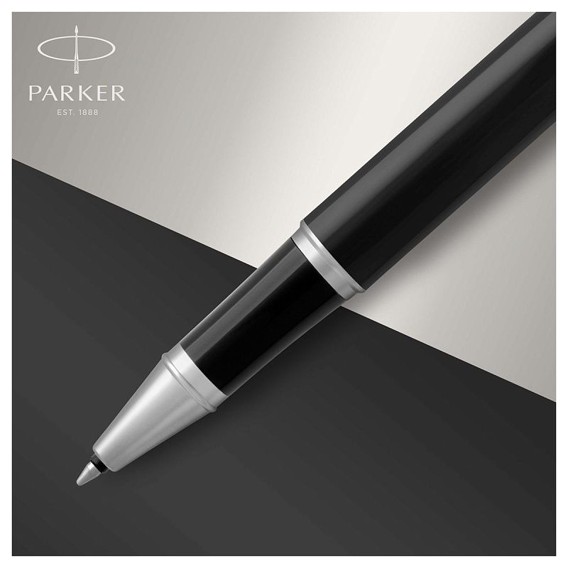 Ручка-роллер Parker "IM Black СT" черная, 0,8мм, подарочная упаковка 