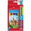 Карандаши цветные Faber-Castell "Замок", 12цв., шестигр., заточ.+6цв.+точилка, картон, европодвес