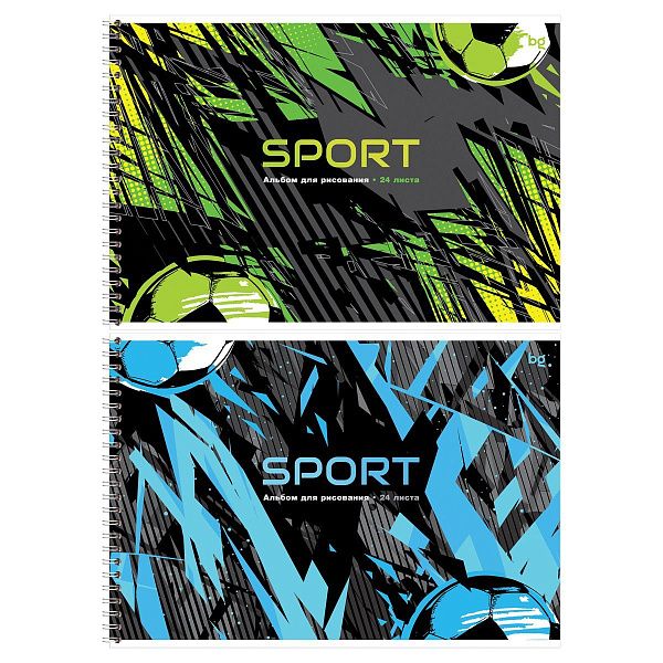 Альбом для рисования 24л., А4, на гребне BG "Sport"