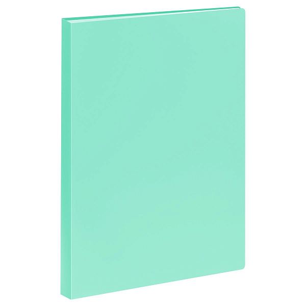 Папка с 20 вкладышами СТАММ А4, 14мм, 500мкм, пластик, пастель, мятная