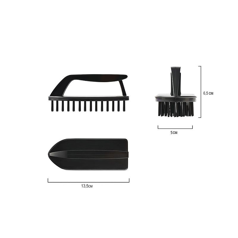 Щетка-утюжок для уборки OfficeClean для сильных загрязнений 13,5*5*6,5см, щетина 2см, пластик