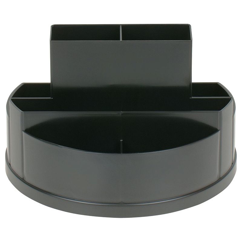 Настольная подставка СТАММ "Сити", пластиковая, вращающаяся, черная