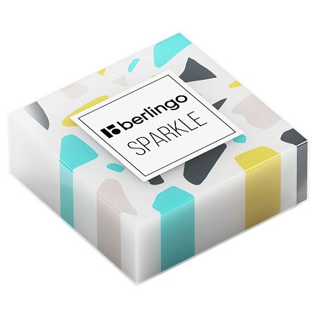 Ластик Berlingo "Sparkle", прямоугольный, цвета ассорти, 34*34*12мм 