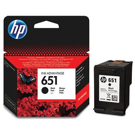 Картридж струйный HP (С2P10AE) Ink Advantage 5575/5645/OfficeJet 202, №651, черный, оригинальный, ресурс 600 стр., C2P10AE 