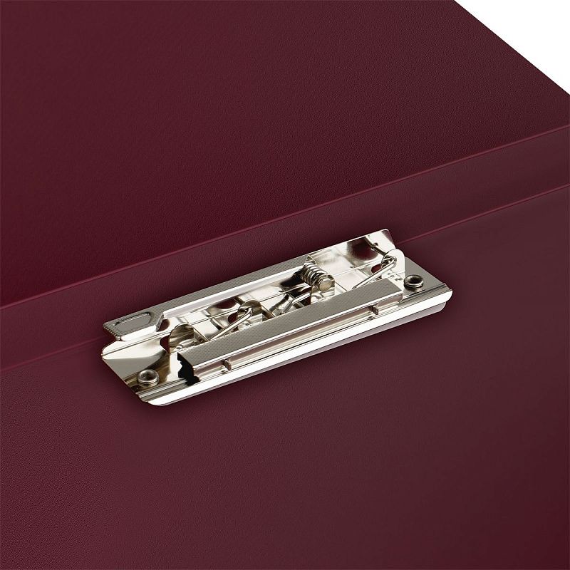 Папка с боковым зажимом СТАММ "Диагональ" А4, 17мм, 700мкм, пластик, гранат 