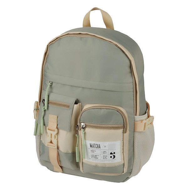 Рюкзак Berlingo Tasty "Green matcha", 40*28*15см, 1 отделение, 7 карманов, уплотненная спинка