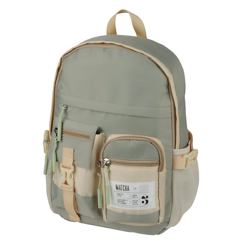 Рюкзак Berlingo Tasty "Green matcha", 40*28*15см, 1 отделение, 7 карманов, уплотненная спинка