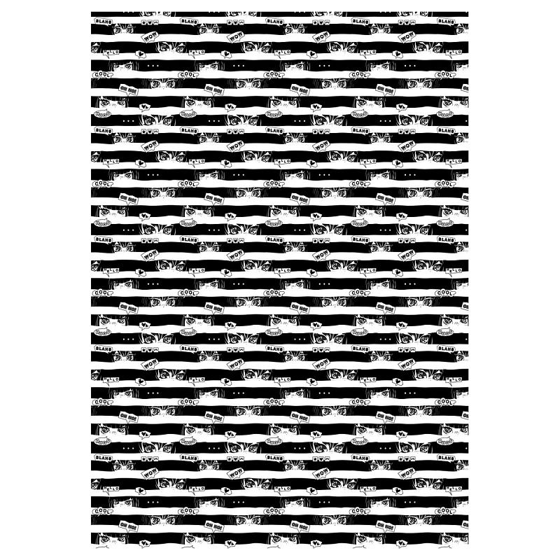 Упаковочная бумага глянц. 70*100см, MESHU "Anime", 80 г/м2, ассорти, 5 дизайнов