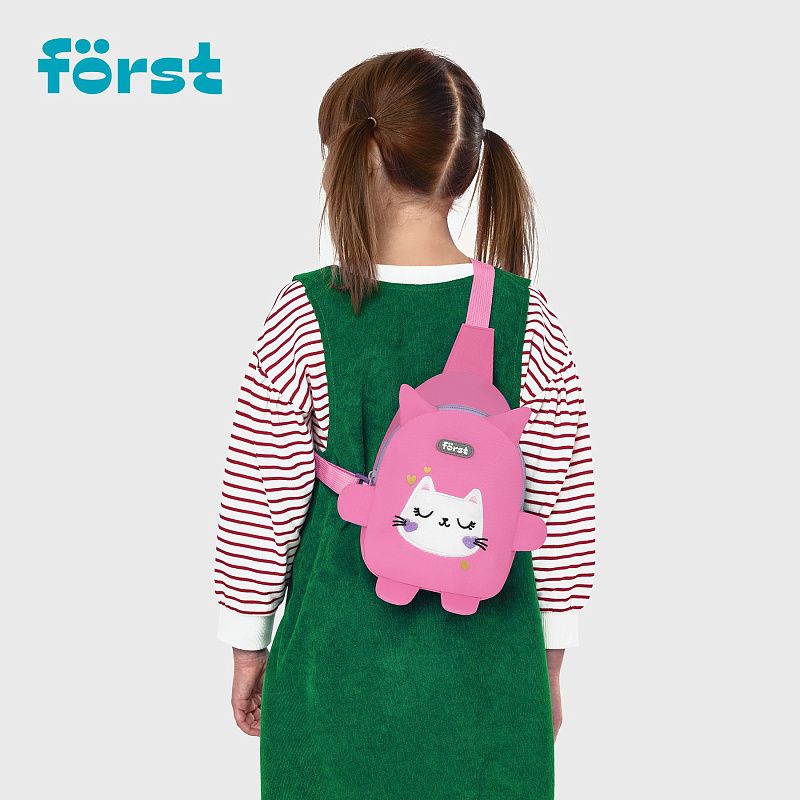 Рюкзак Först F-Kids "Mini Kitten" 21*14*7,5см, 1 отделение, уплотненная спинка 