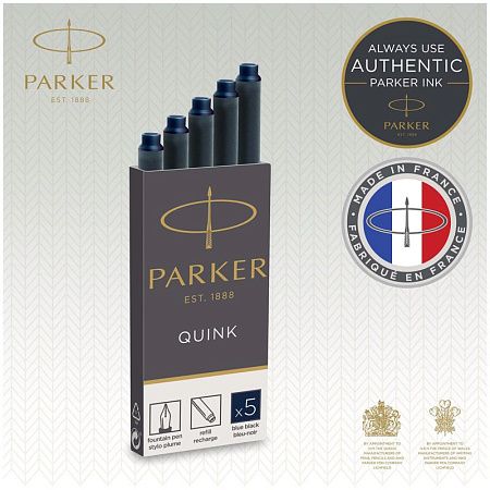 Картриджи чернильные Parker "Cartridge Quink" темно-синие, 5шт., блистер 