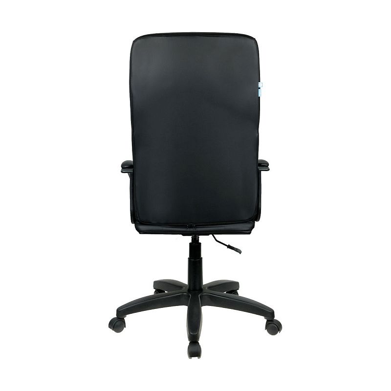 Кресло руководителя Helmi HL-E80 "Ornament" LTP, экокожа черная, мягкий подлокотник, пиастра, 344263