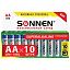 Батарейки КОМПЛЕКТ 10 шт., SONNEN Super Alkaline, АА (LR6,15А), алкалиновые, пальчиковые, в коробке, 454231