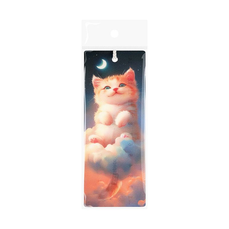 Закладка для книг 3D с линейкой, 150*55мм, ArtSpace "Cute kitten", декоративный шнурок 