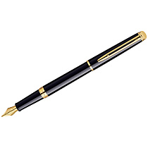 Ручка перьевая Waterman "Hemisphere Mars Black GT" синяя, 0,8мм, подарочная упаковка