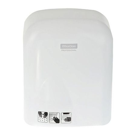 Электросушитель для рук OfficeClean Professional, 1650Вт, сенсорный, белый, ABS-пластик 