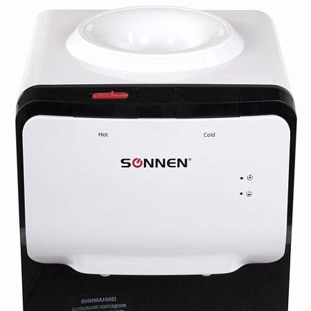 Кулер для воды SONNEN FSC-02S, напольный, НАГРЕВ/ОХЛАЖДЕНИЕ КОМПРЕССОРНОЕ, 2 крана, серый, 455415