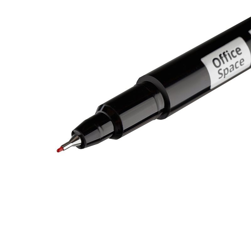 Маркер перманентный OfficeSpace красный, тонкий металл. наконечник, 0,5мм 