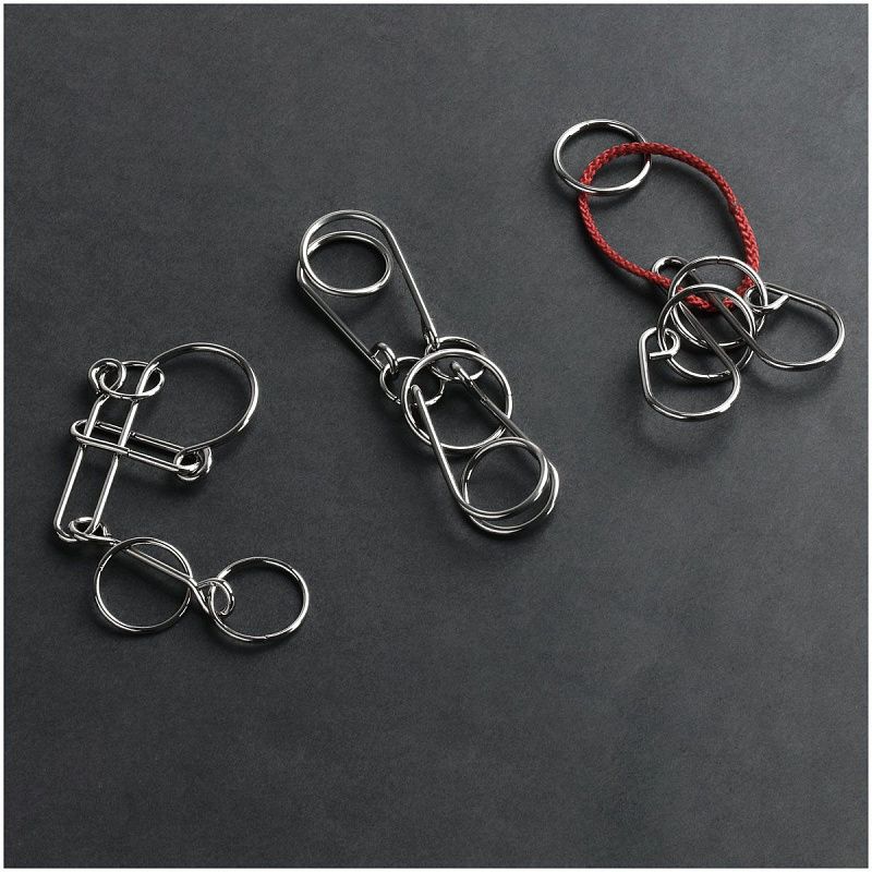 Головоломка металлическая средняя ТРИ СОВЫ, ассорти, 3 уровень сложности 